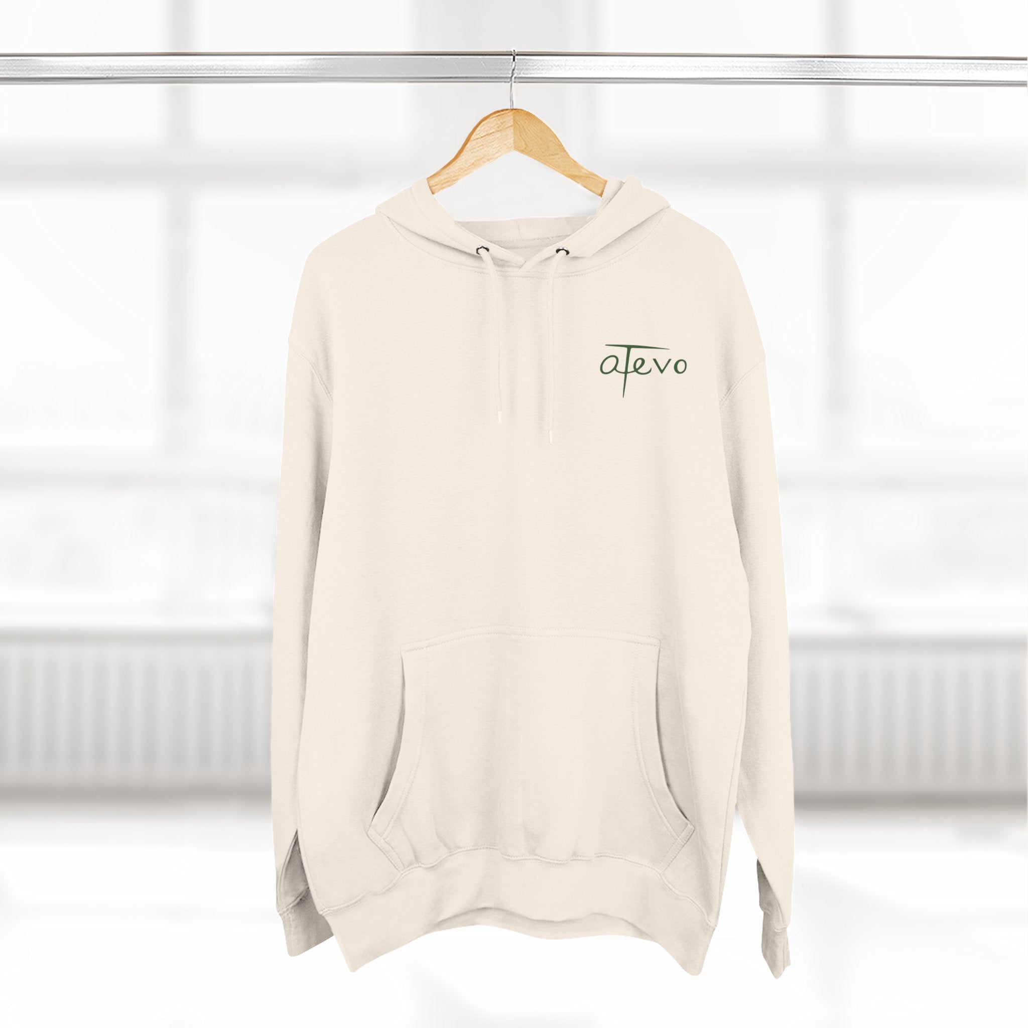 Three-Panel Fleece Hoodie - Skyscraper Black Lines