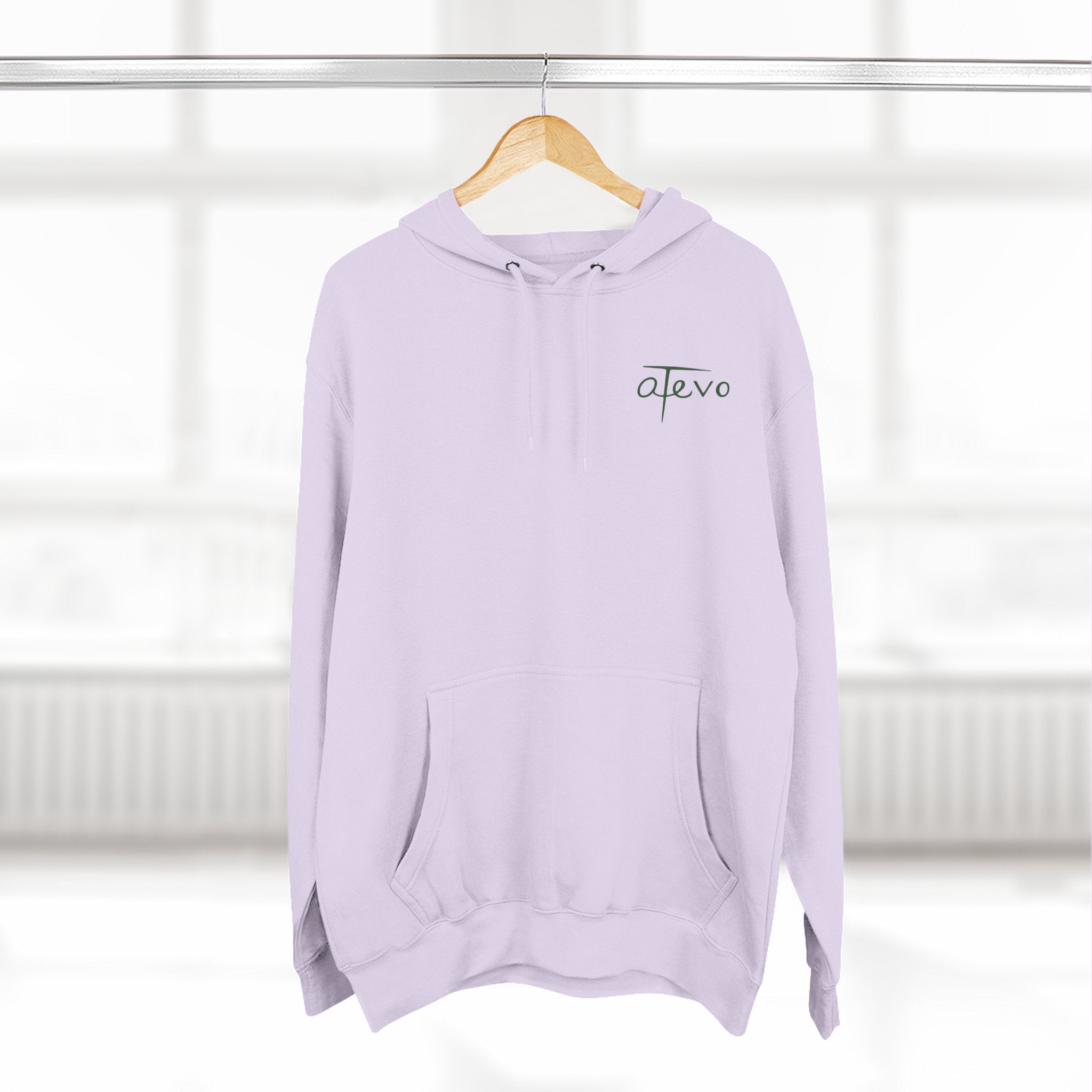 Three-Panel Fleece Hoodie - Skyscraper Black Lines