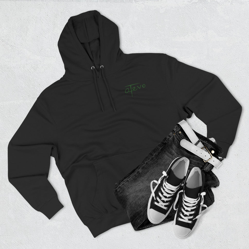 Three-Panel Fleece Hoodie - Skyscraper Black Lines