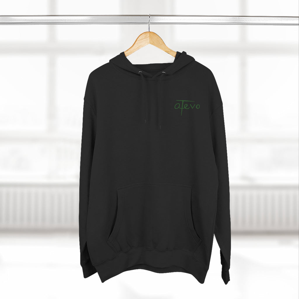 Three-Panel Fleece Hoodie - Skyscraper Black Lines