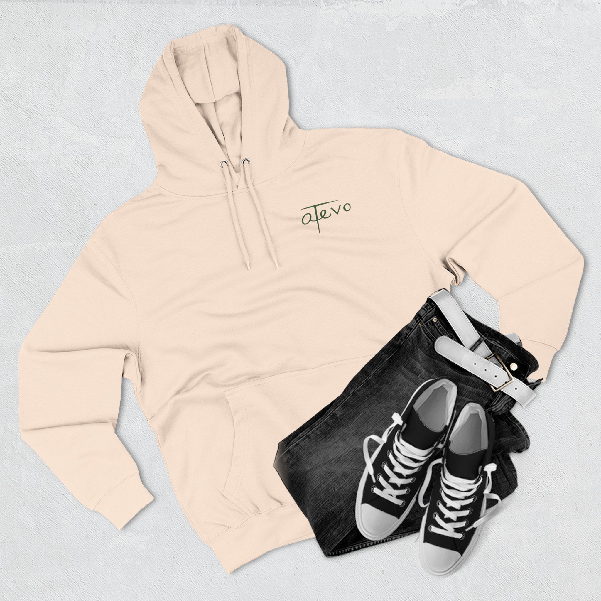 Three-Panel Fleece Hoodie - Skyscraper Black Lines