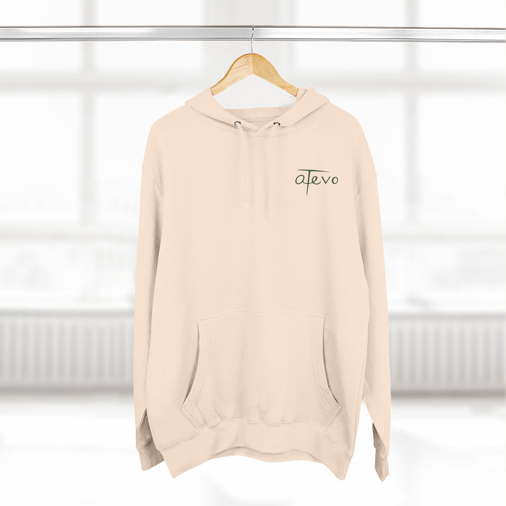 Three-Panel Fleece Hoodie - Skyscraper Black Lines