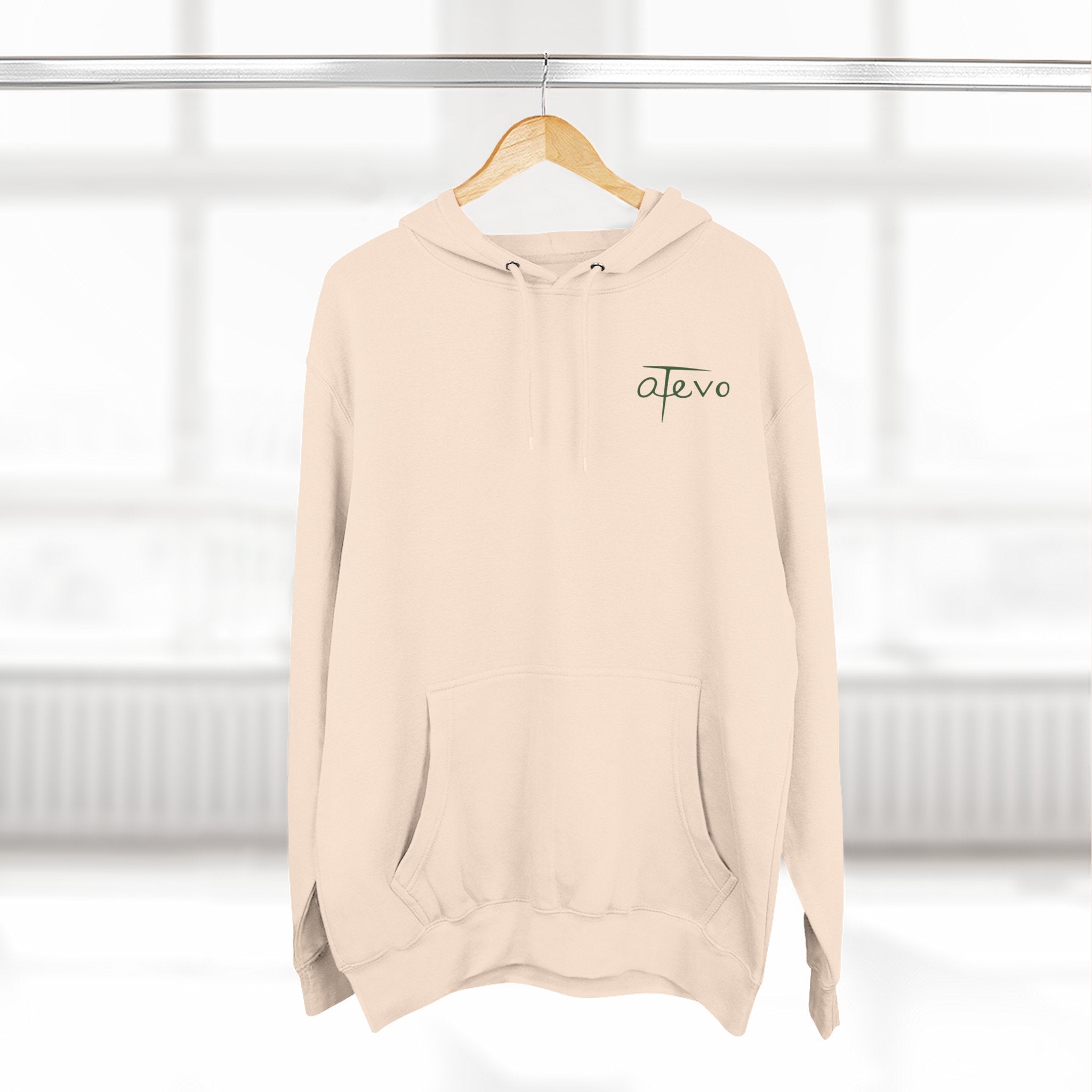 Three-Panel Fleece Hoodie - Skyscraper Black Lines