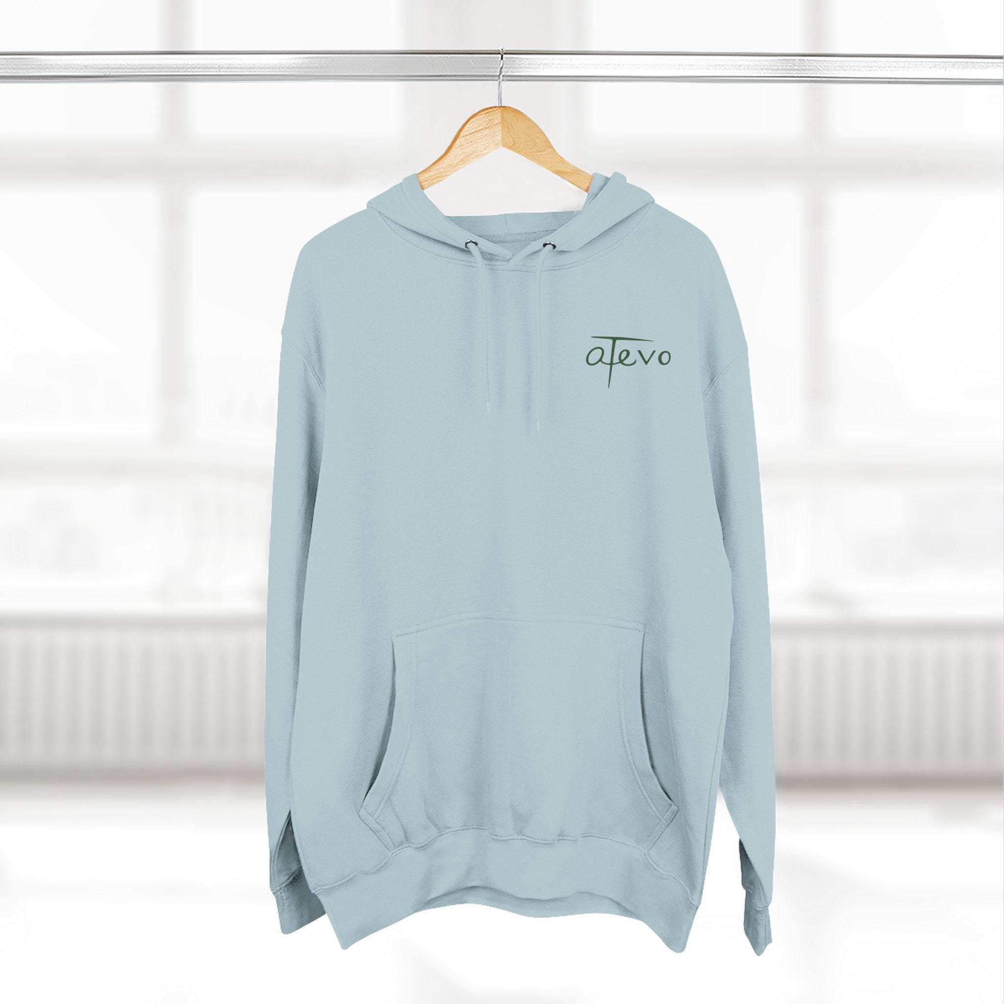 Three-Panel Fleece Hoodie - Skyscraper Black Lines