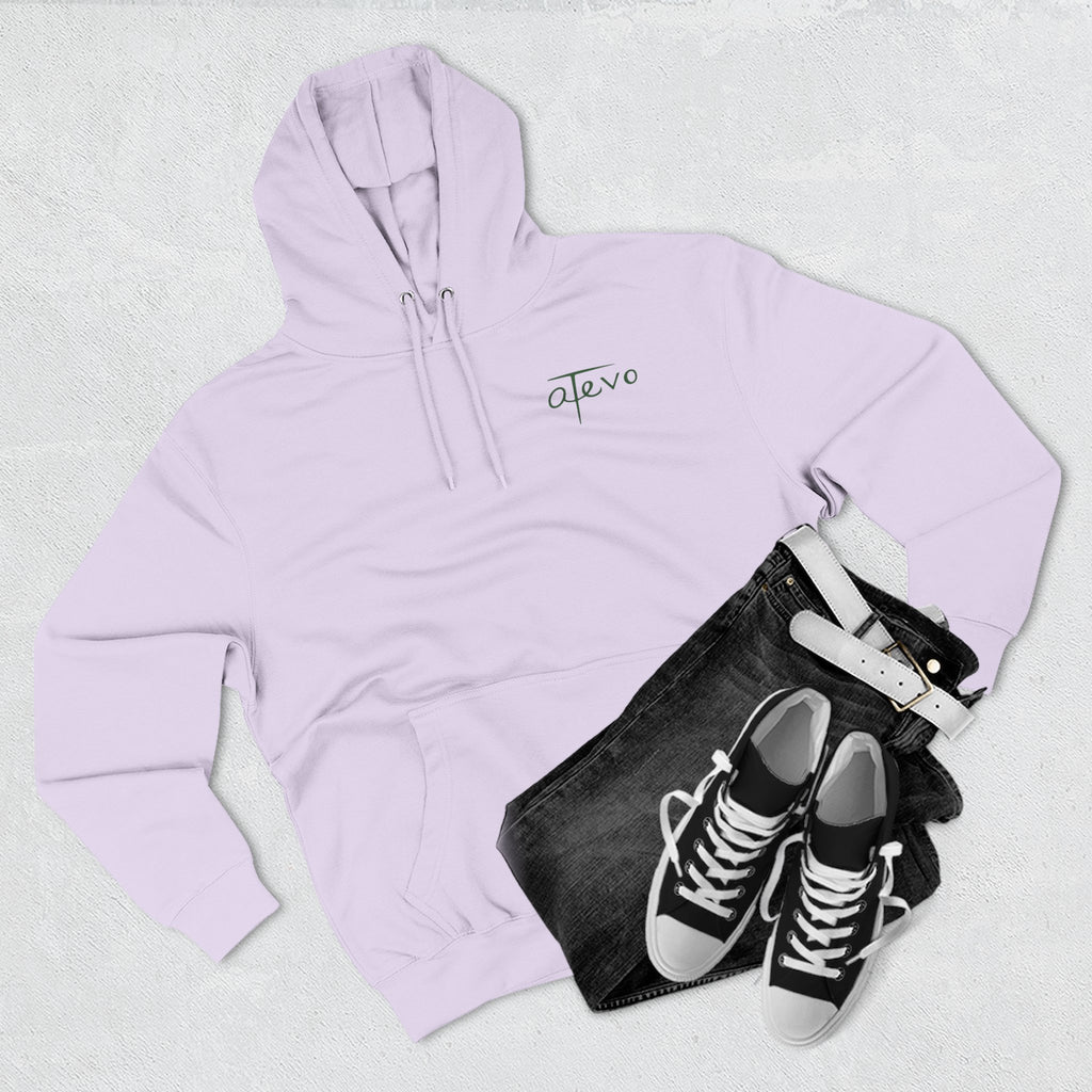 Three-Panel Fleece Hoodie - Skyscraper Black Lines