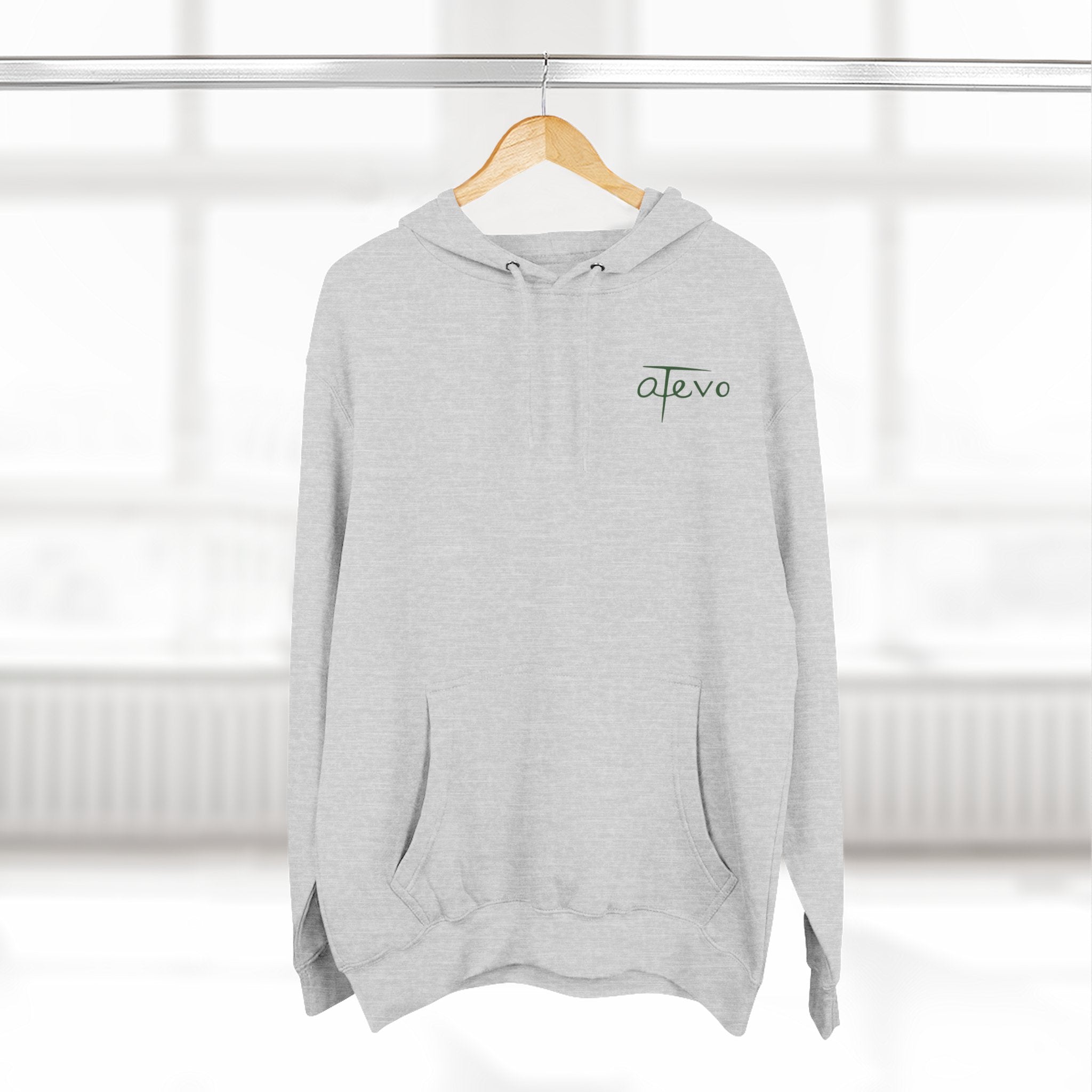Three-Panel Fleece Hoodie - Skyscraper Black Lines